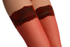 Red With Luxurious Red Velvet Silicon Garter