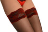 Black With Luxurious Red Velvet Silicon Garter