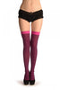 Black & Pink Thin Stripes Socks Knee High