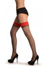 Black With Red Rounded Petals Top Silicon Garter