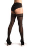 Black With Transparent Front & Back Seam And Silicon Garter