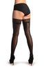 Black With Transparent Front & Back Seam And Silicon Garter