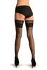 Black With Beige Seam And Silicon Floral Garter