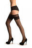 Black With Beige Seam And Silicon Floral Garter