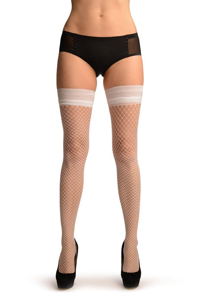 White Medium Mesh Luxury Fishnet