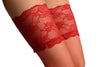 Red With Wide Floral Silicon Garter