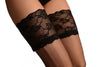 Black With Wide Floral Silicon Garter