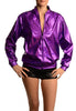 Purple Shiny Gloss Sparkles Unisex Zip Disco Jacket