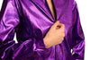 Purple Shiny Gloss Sparkles Unisex Zip Disco Jacket