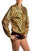 Gold Shiny Gloss Mermaid Scales Unisex Zip Disco Jacket