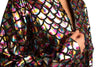 Silver Rainbow Shiny Mermaid Scales Unisex Zip Disco Jacket