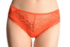 Cotton With Cut In Lace Panel Orange High Leg Brazilian