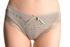 Cotton With Lace Trim, White & Blue Crystals Grey Brazilian