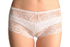 Cotton With Lace Trim & Crystals White Brazilian