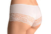 Cotton With Lace Trim & Crystals White Brazilian