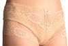 Cotton With Lace Trim & Crystals Beige Brazilian