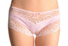 Cotton With Lace Trim & Crystals Baby Pink Brazilian