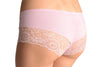 Cotton With Lace Trim & Crystals Baby Pink Brazilian