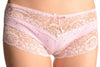 Cotton With Lace Trim & Crystals Baby Pink Brazilian