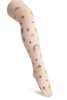 White With Printed Rainbow & Ice Cream - Girls Tights