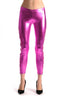Pink Shiny Faux Leather Wet Look With Side Zip