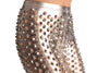 Silver 3D Cut Through Faux Leather Spikes