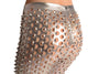 Silver 3D Cut Through Faux Leather Spikes