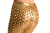 Gold 3D Cut Through Faux Leather Spikes