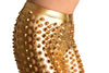 Gold 3D Cut Through Faux Leather Spikes