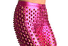 Pink 3D Cut Through Faux Leather Spikes