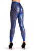 Blue 3D Cut Through Faux Leather Spikes