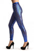 Blue 3D Cut Through Faux Leather Spikes