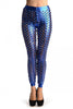 Blue 3D Cut Through Faux Leather Spikes