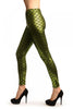 Green Shiny Mermaid Scales Leggings