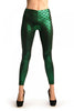 Bright Green Shiny Mermaid Scales Leggings