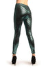 Powder Blue Shiny Mermaid Scales Leggings