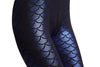 Dark Blue Shiny Mermaid Scales Leggings