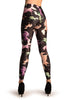 Pink & Green Unicorns on Black Leggings