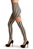Black & White Stripes Suspender Clip On Leggings