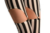Black & White Stripes Suspender Clip On Leggings