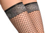 Mesh With Woven Floral Garter & Bows