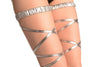 Silver Metallic Leg Wrap With Elasticated Top