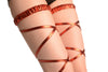 Red Metallic Leg Wrap With Elasticated Top