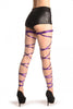 Purple Metallic Leg Wrap With Elasticated Top