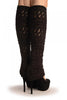 Black Soft Knitted Lace