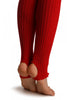 Bright Red Stirrup Dance/Ballet Leg Warmers