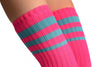 Pink With Blue Referee Stripes Stirrup Dance/Ballet Leg Warmers