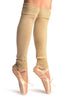 Beige Plain Dance/Ballet Leg Warmers