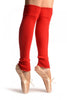Red Plain Dance/Ballet Leg Warmers