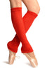 Red Double Rib Stitch Dance/Ballet Leg Warmers